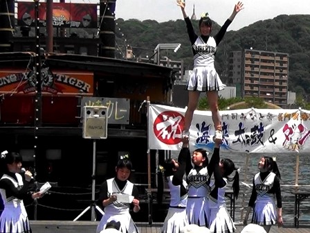 自由ケ丘高等学校 門司みなと祭りに参加しました チアリーディング部